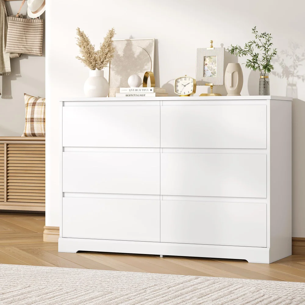 Dressers, 6 drawers, White