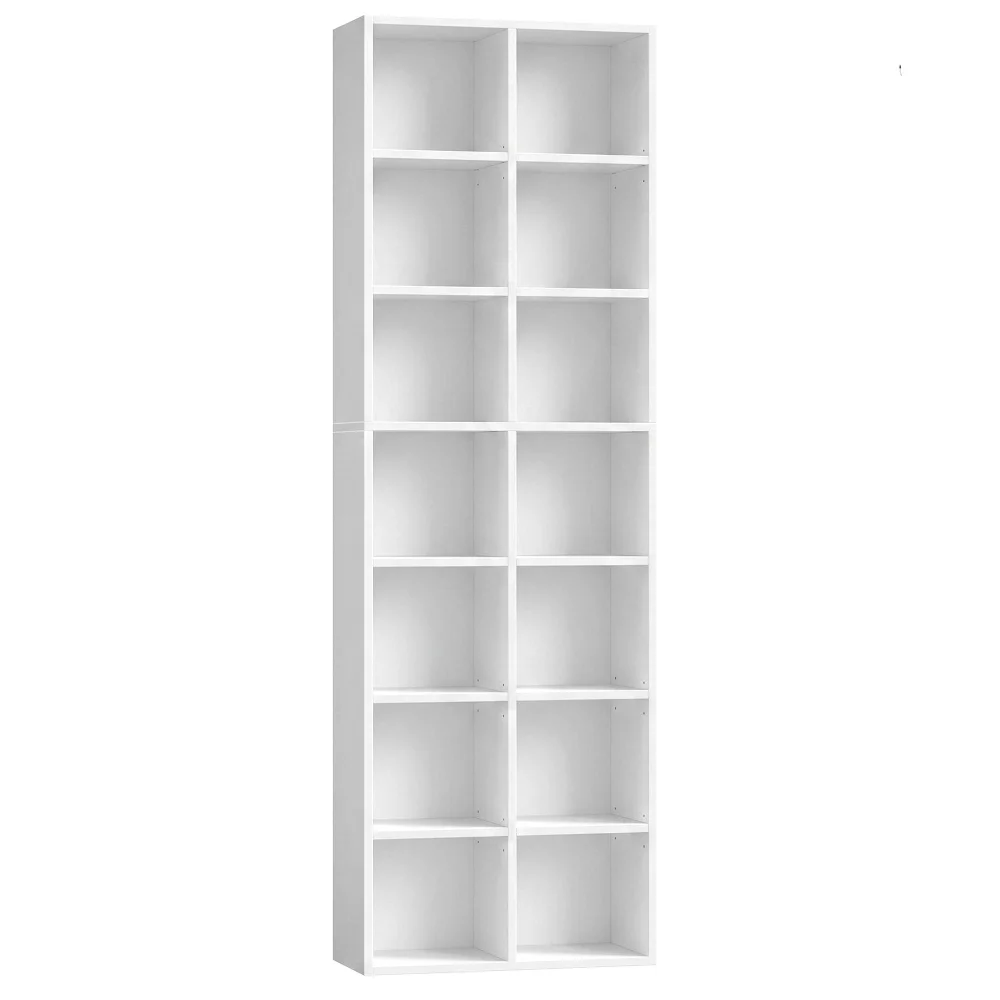 Media Tower Bookshelves, 7 tiers, White