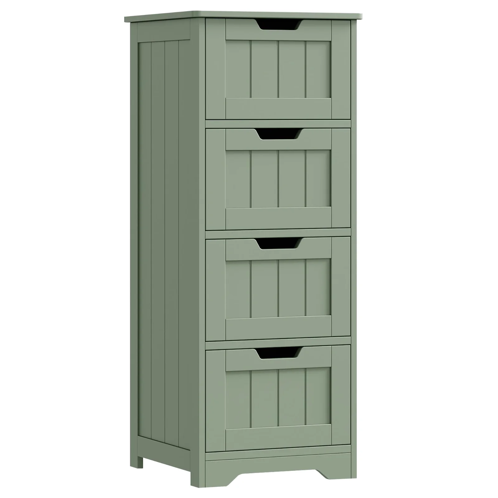 Bathroom Drawer Cabinets, 4 drawers, Green